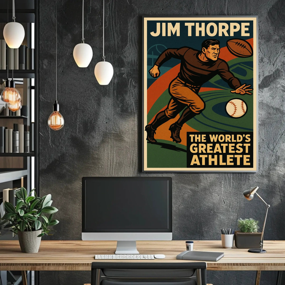Jim Thorpe Legendary Athlete Poster