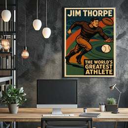 Jim Thorpe Legendary Athlete Poster
