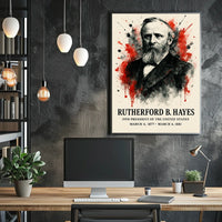 Rutherford B. Hayes Vintage Artistic Historical Poster