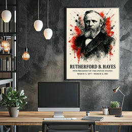 Rutherford B. Hayes Vintage Artistic Historical Poster