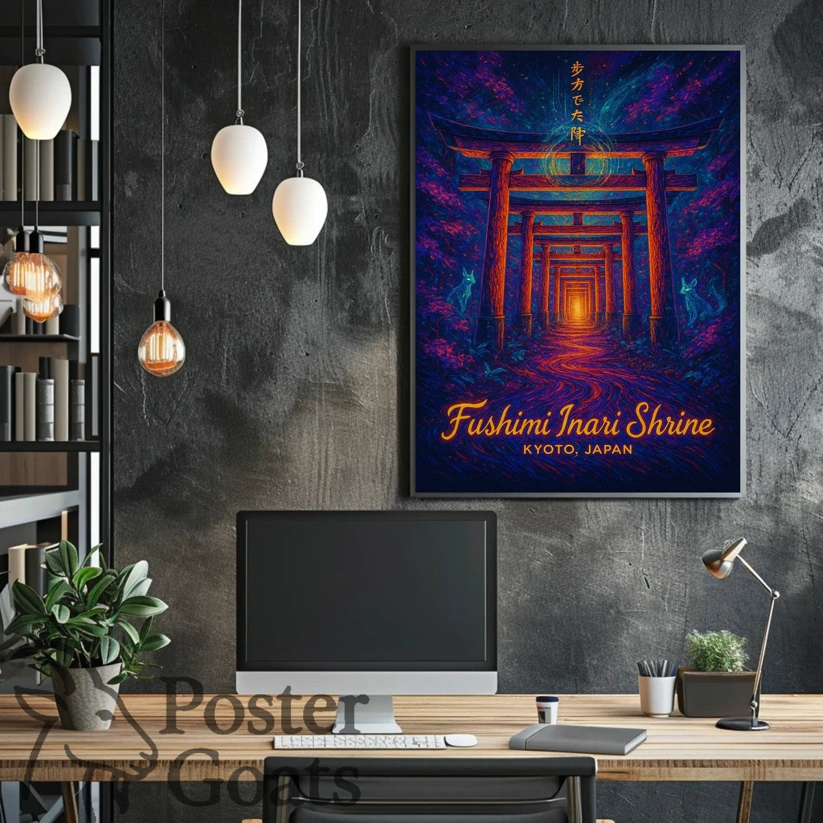 Fushimi Inari Shrine Surreal Artistic Cultural or Heritage Poster