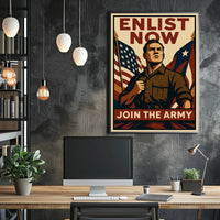 Patriotic US Army Vintage Military Recruitment Poster PosterGoat