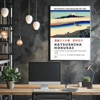 Katsushika Hokusai Tama River in the Musashi Province Poster