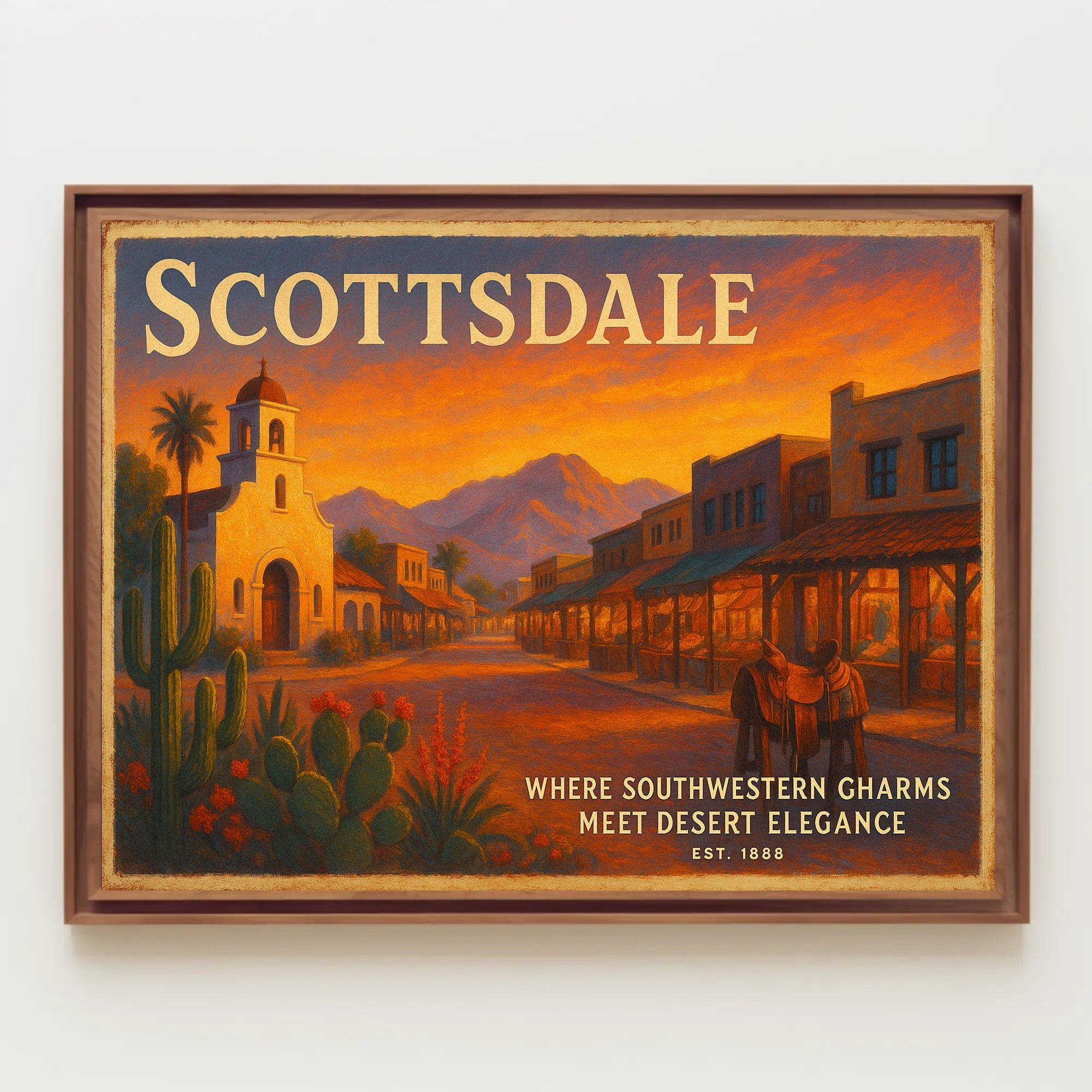 Scottsdale Desert Charm Poster Wall Art