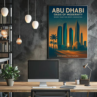 Abu Dhabi Skyline: Tradition Meets Modernity Travel Poster
