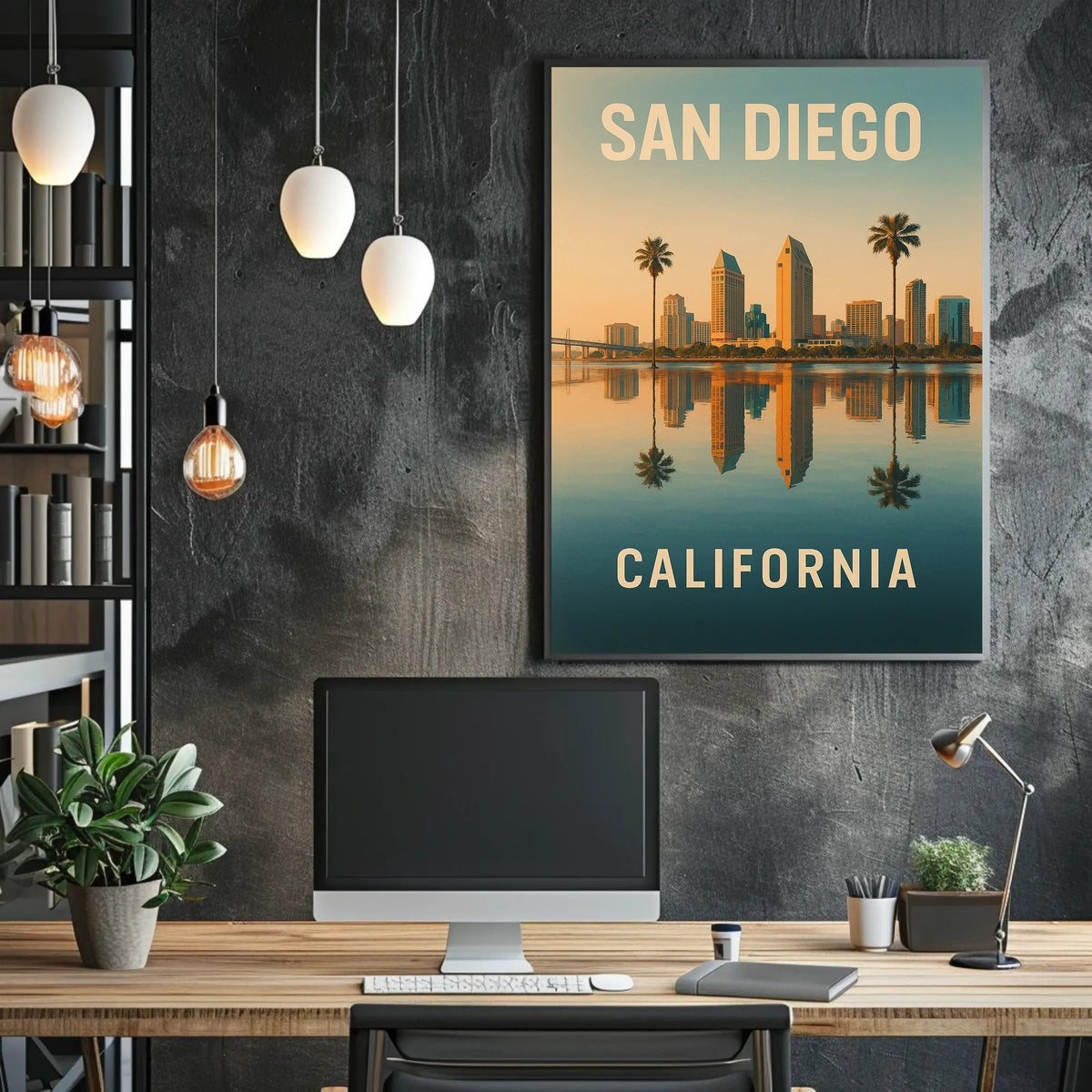 San Diego Skyline Poster