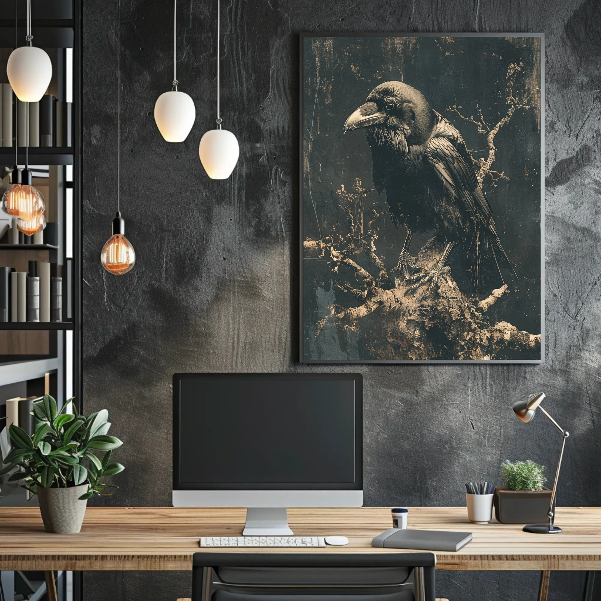 The Majestic Raven Art Print Poster for Home Decor and Wall Art PosterGoat