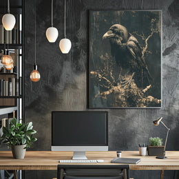 The Majestic Raven Art Print Poster for Home Decor and Wall Art PosterGoat