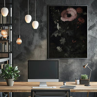 Floral Still Life with Butterfly Artistic Poster PosterGoat