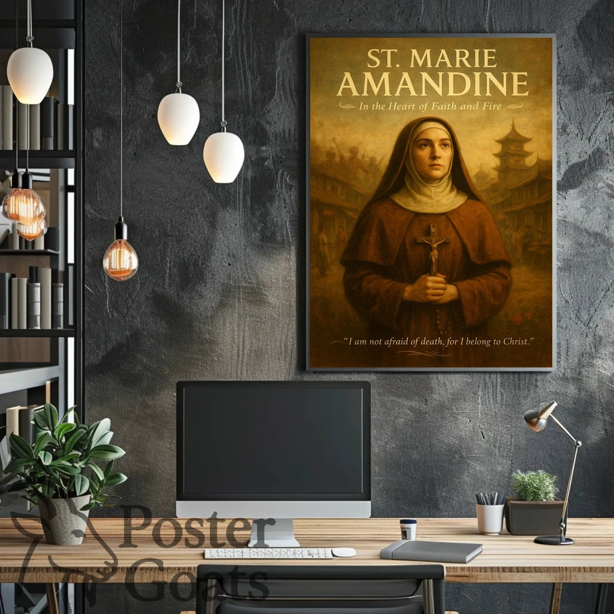 Inspirational Nun Vintage Art Cultural or Heritage Poster
