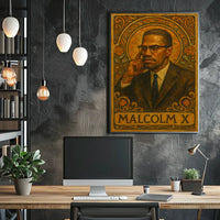 Malcolm X Portrait Poster