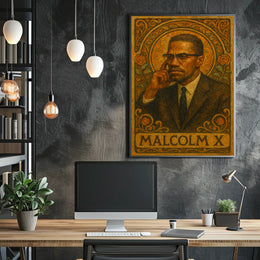 Malcolm X Portrait Poster