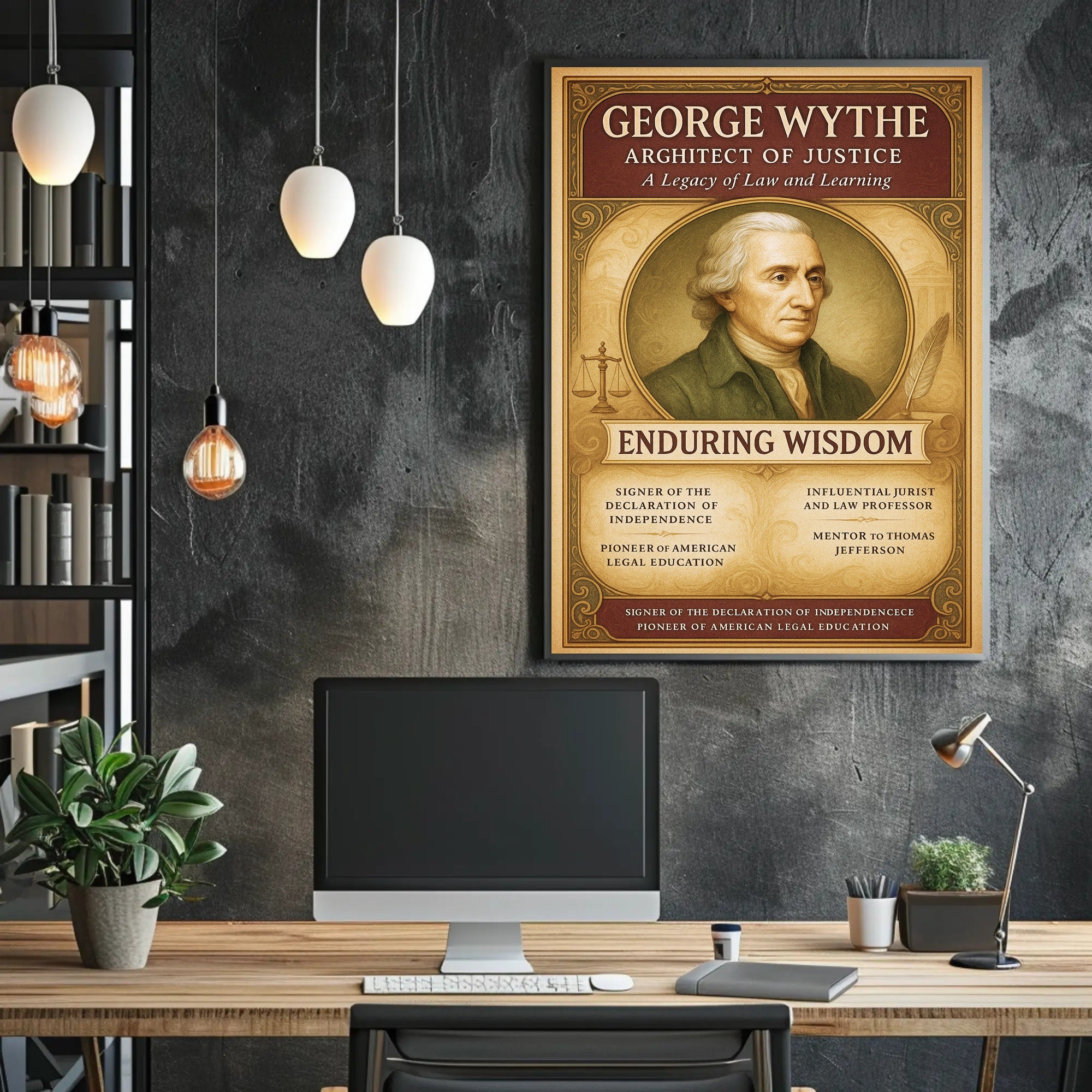 George Wythe Architect of Justice Poster PosterGoat