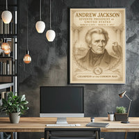 Andrew Jackson 7th President Sketch Poster Art Print Decor PosterGoat