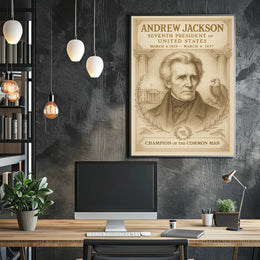 Andrew Jackson 7th President Sketch Poster Art Print Decor PosterGoat