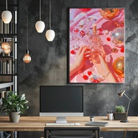 Vibrant Glamorous Nightlife Celebration Artistic Poster PosterGoat