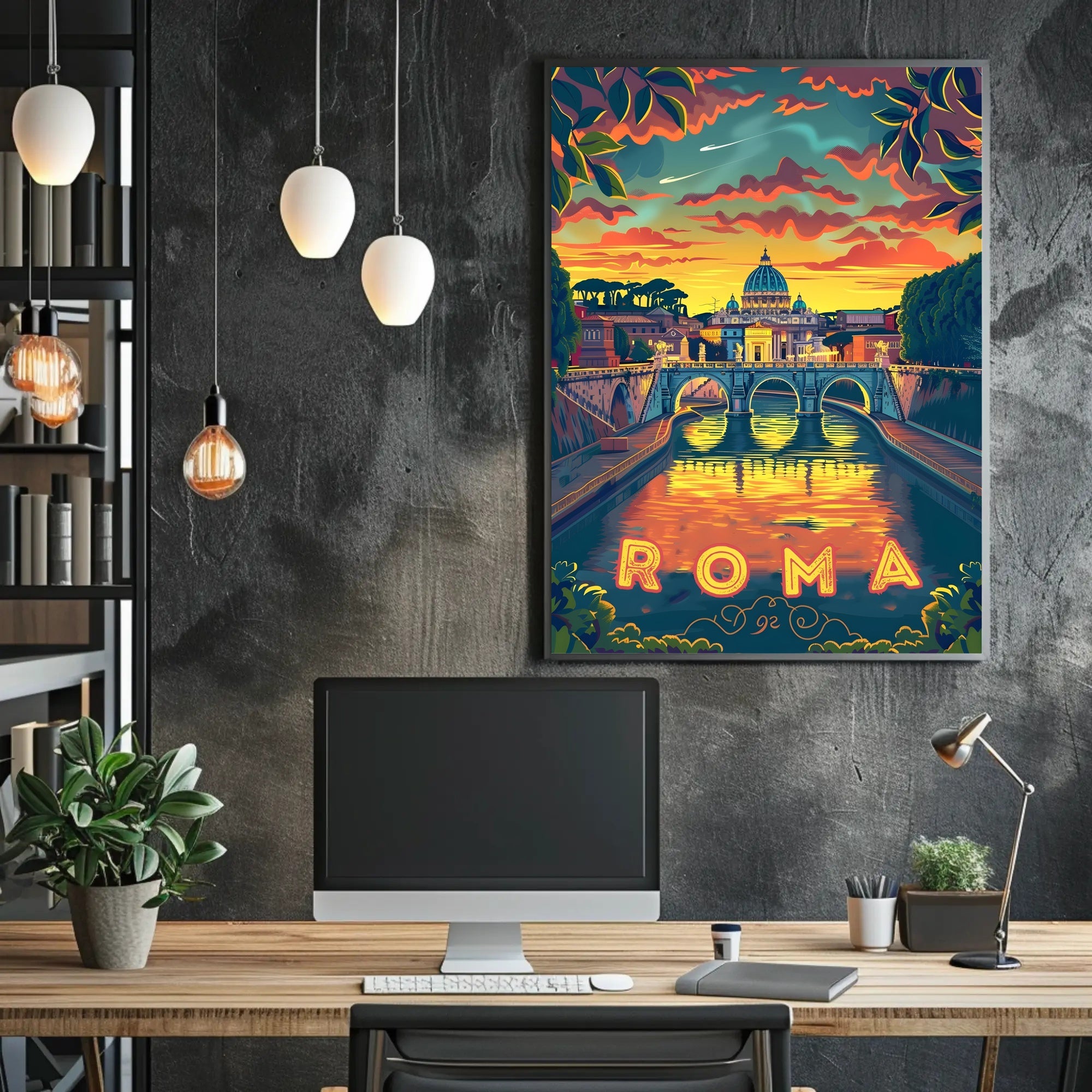 Rome's Majestic Architecture Featured Travel Poster