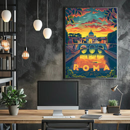 Rome's Majestic Architecture Featured Travel Poster