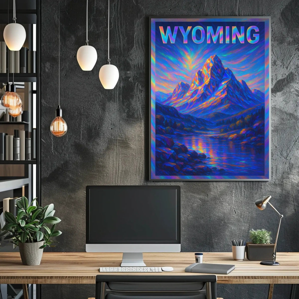 Wyoming Mountain Landscape Poster