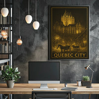 Quebec City At Night Poster