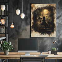 Haunting Gothic Silhouette Child Fantasy or Mythology Poster