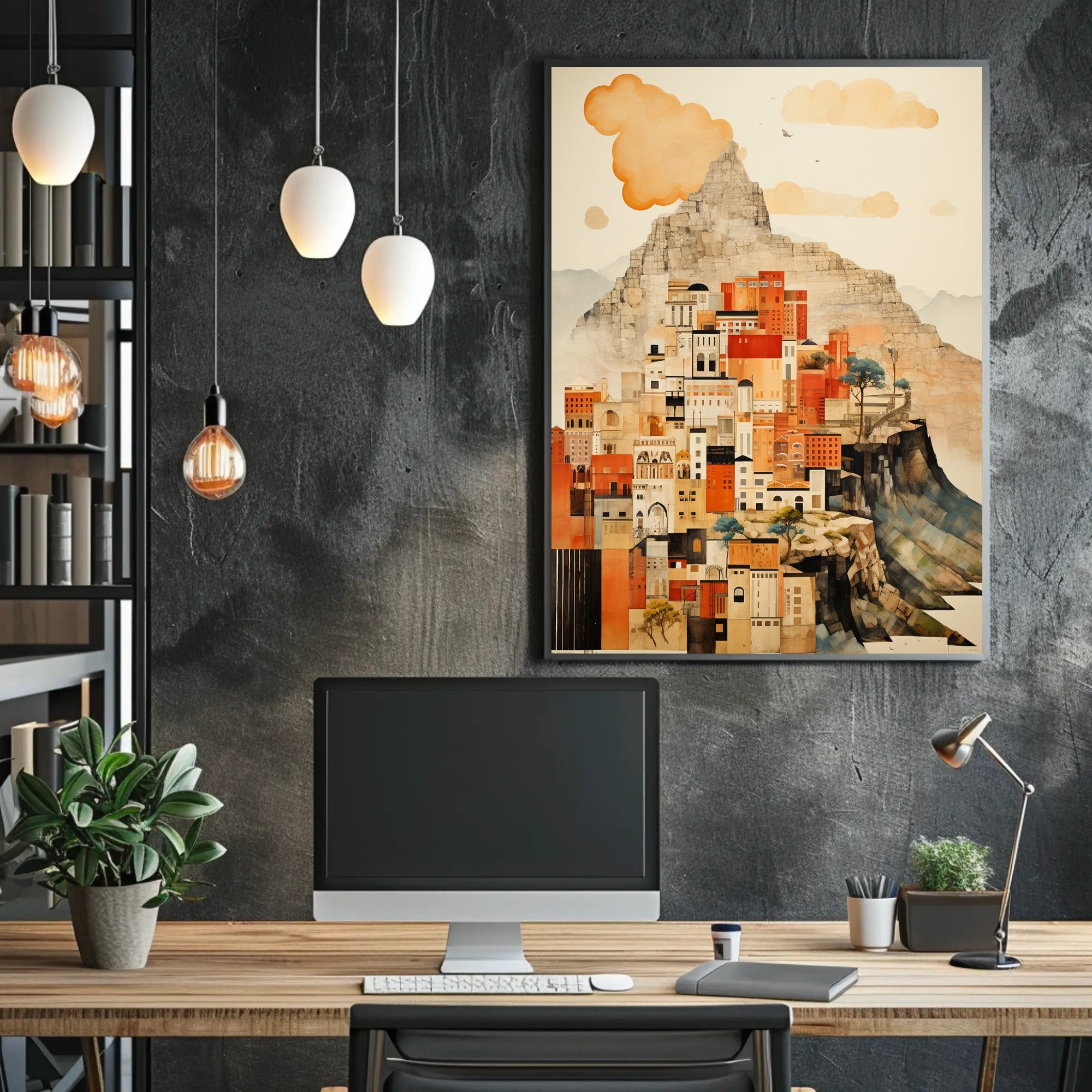 Urban Mountain Dreamscape Poster