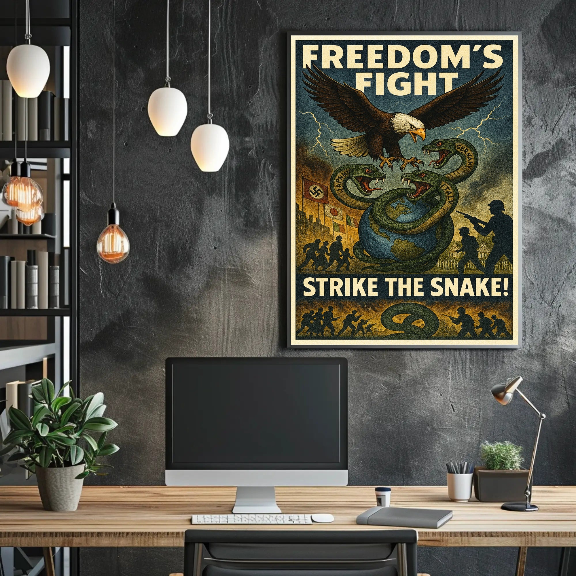 Freedom's Fight Strike the Snake! Poster PosterGoat