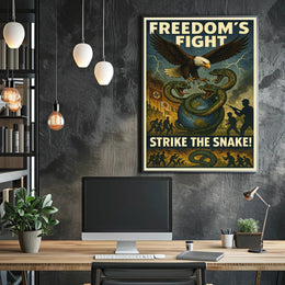 Freedom's Fight Strike the Snake! Poster PosterGoat