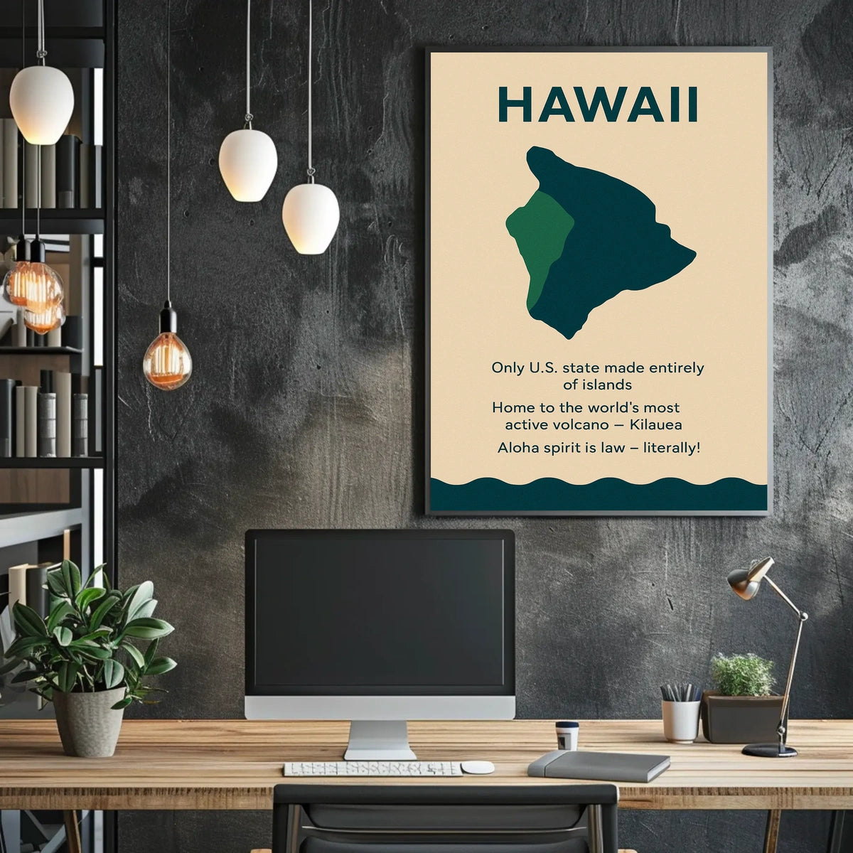 Hawaii Island Culture Modern Minimalist Poster Art