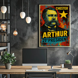 Chester A. Arthur 21st President of the United States Graffiti Pop Art Poster