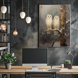Winter Owls Poster
