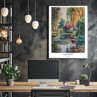 Giverny Garden Serenity: Impressionistic Artistic Poster PosterGoat