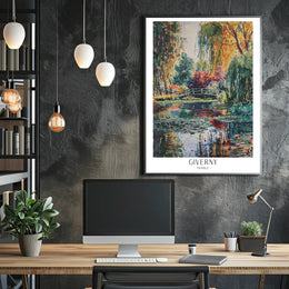 Giverny Garden Serenity: Impressionistic Artistic Poster PosterGoat