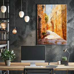 Malta Mdina Silent City Street Poster