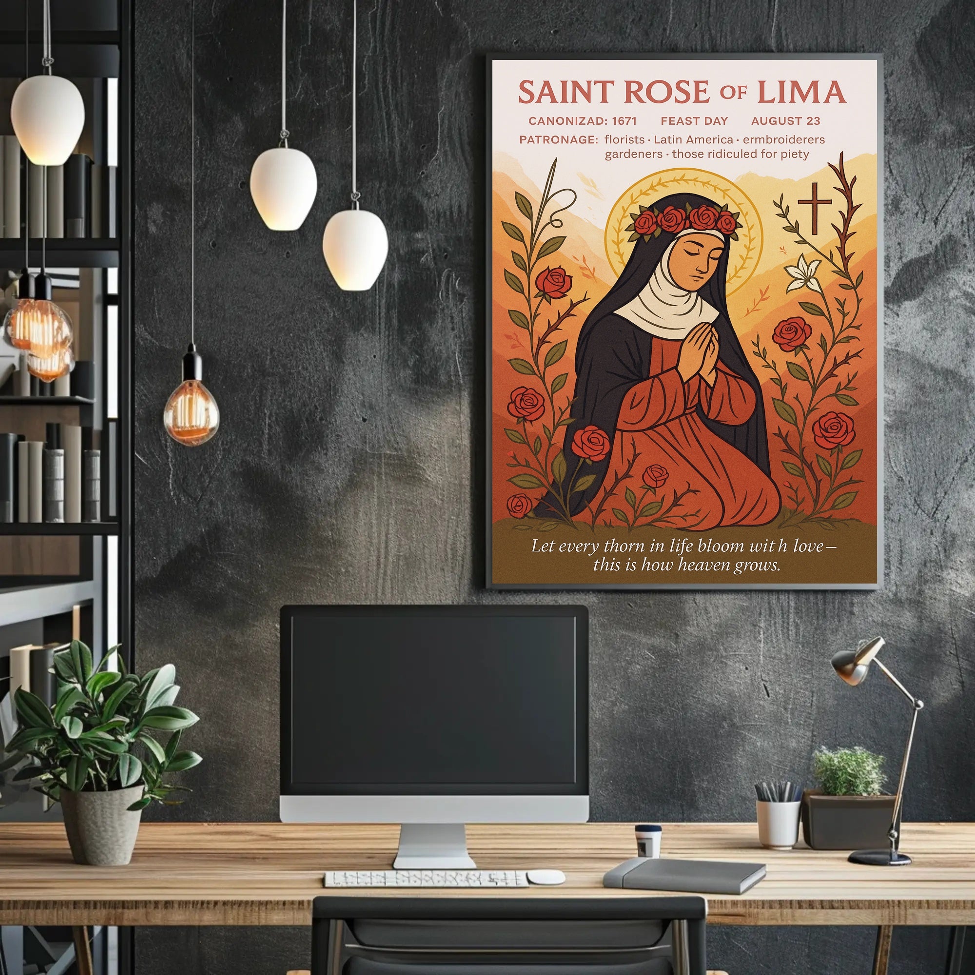 Saint Rose of Lima Poster PosterGoat