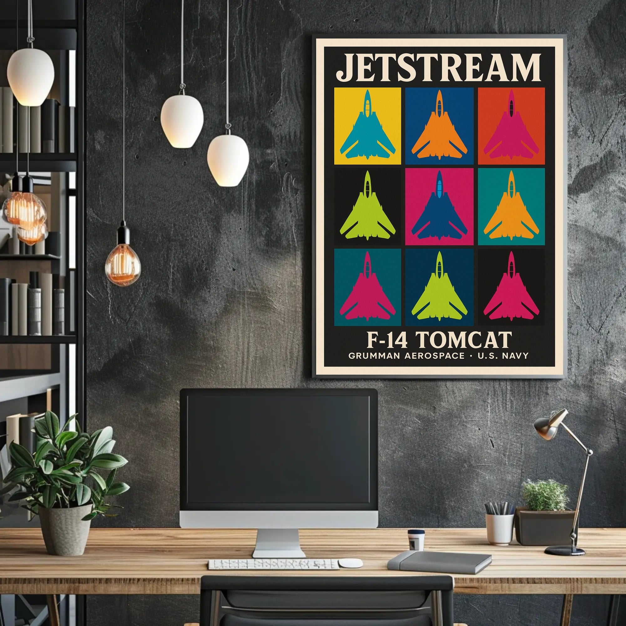 F-14 Tomcat Jet Pop Art Poster