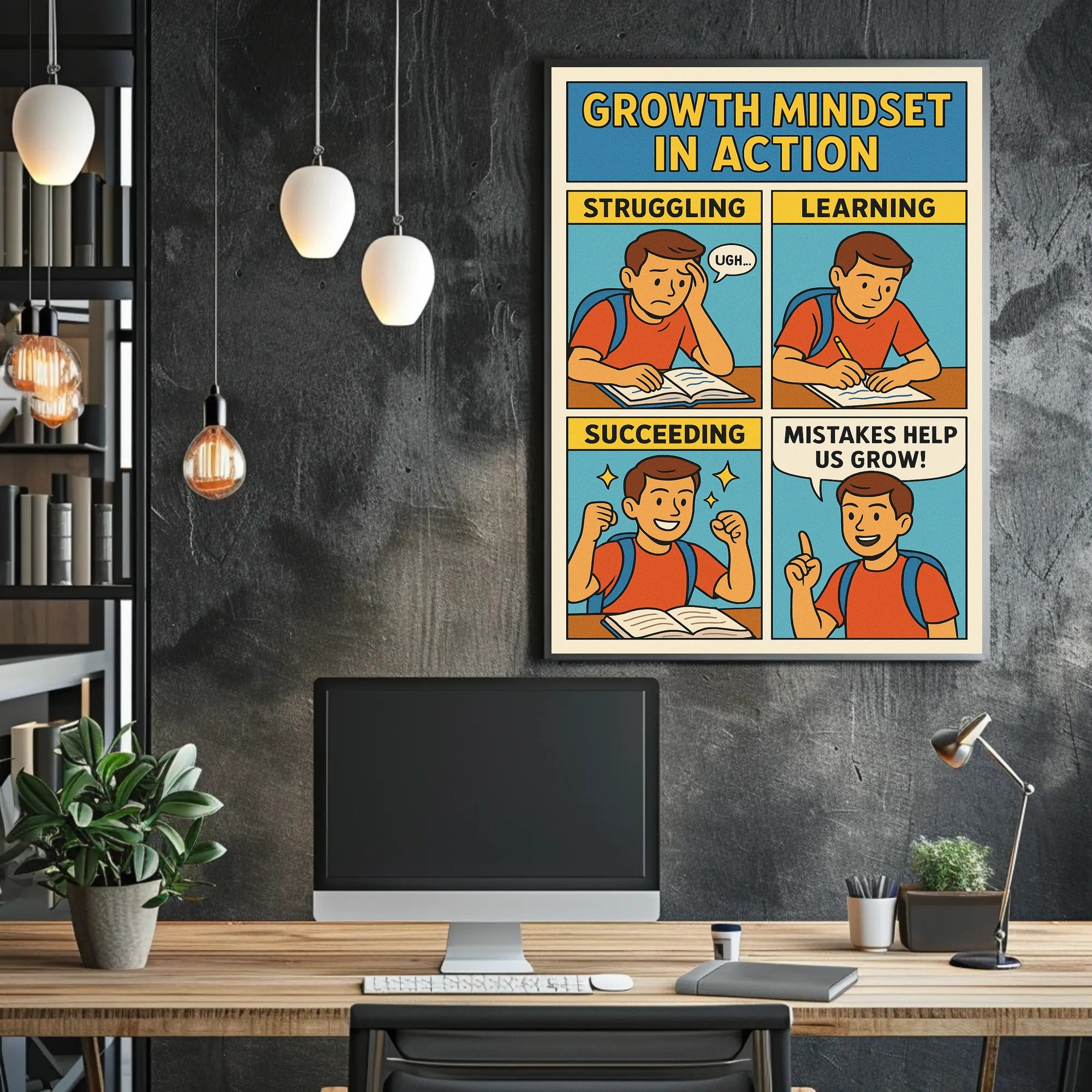 Growth Mindset in Action Poster PosterGoat