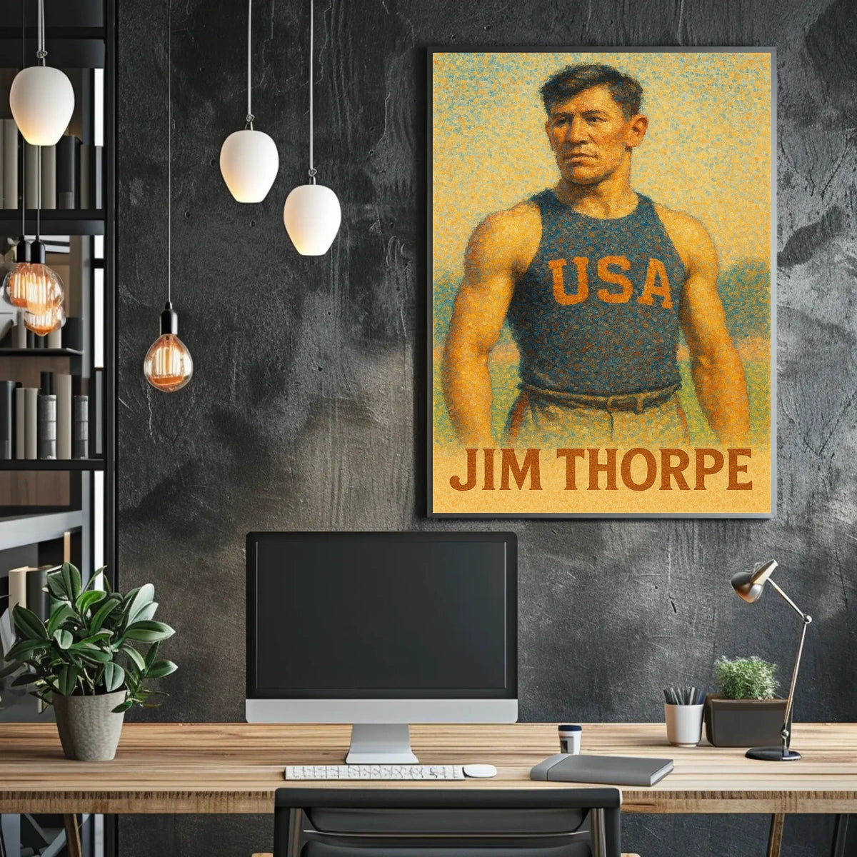 Jim Thorpe American Athlete Poster