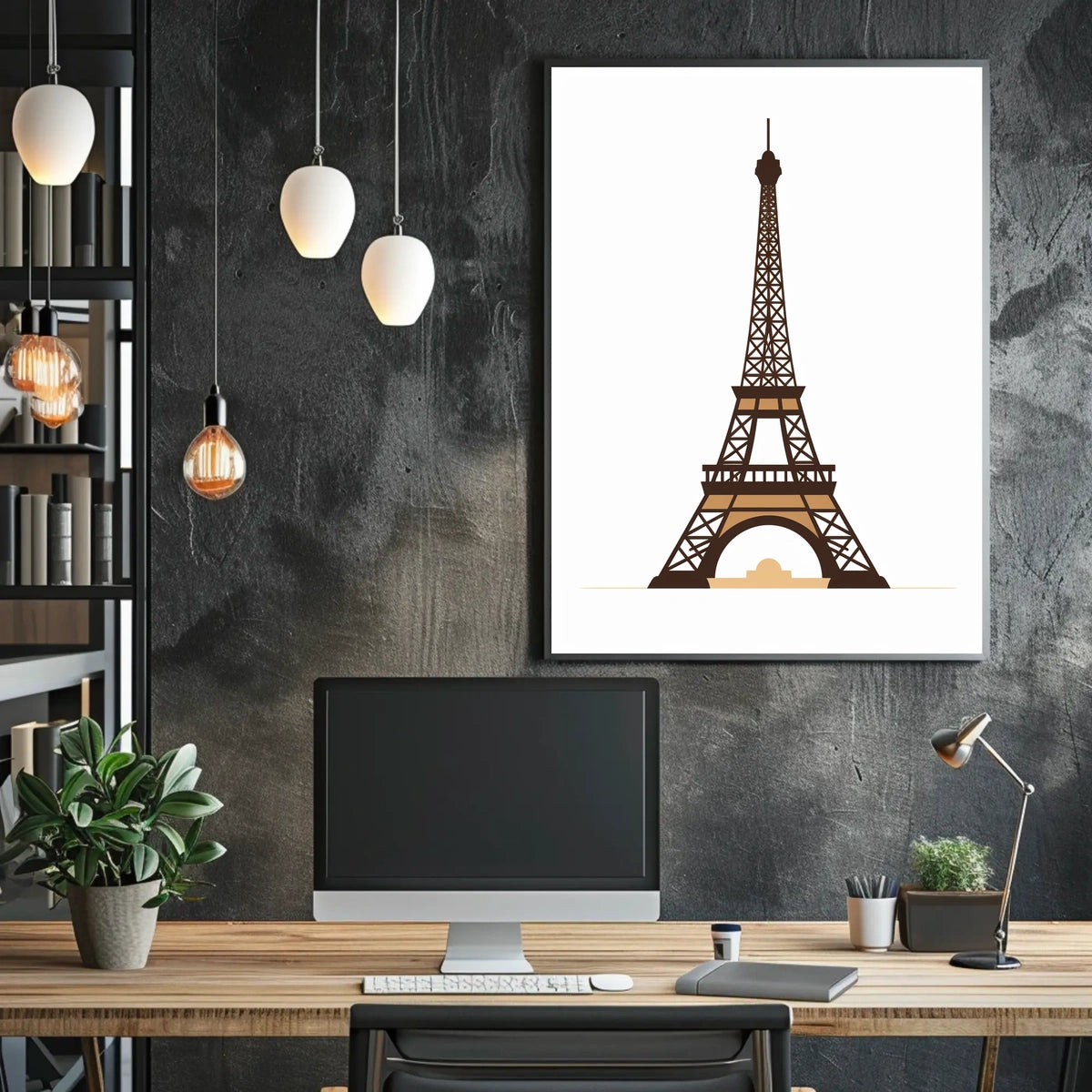 Eiffel Tower Modern Minimalist Travel Poster