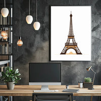 Eiffel Tower Modern Minimalist Travel Poster