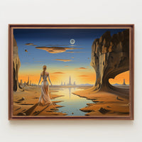 Surreal Desert Dreamscape: Futuristic Sci-Fi Poster