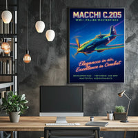 Macchi C.205 WWII Italian Masterpiece Poster