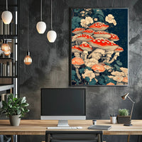 Enchanted Forest Mushrooms Wall Art Print