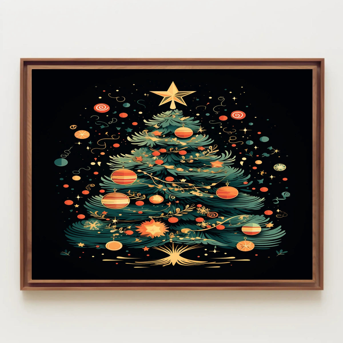 Festive Christmas Tree Poster