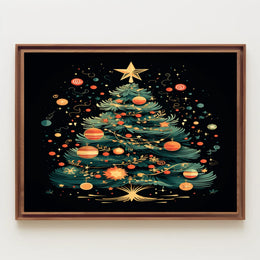 Festive Christmas Tree Poster