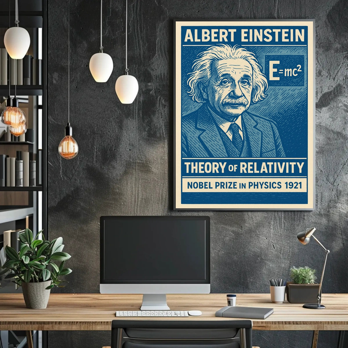 Albert Einstein Relativity Vintage Scholars Poster