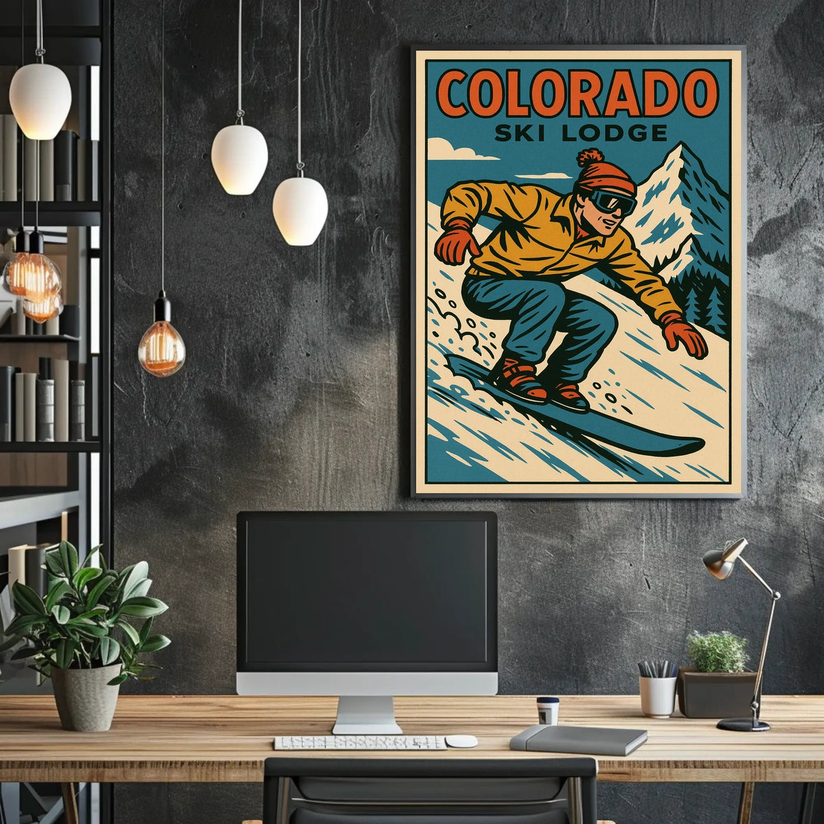 Colorado Ski Lodge Adventure Poster