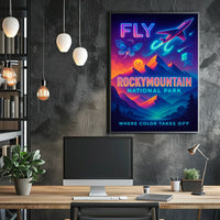 Fly to Rocky Mountain National Park Poster