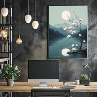 Tranquil Moonlit Blossoms Poster