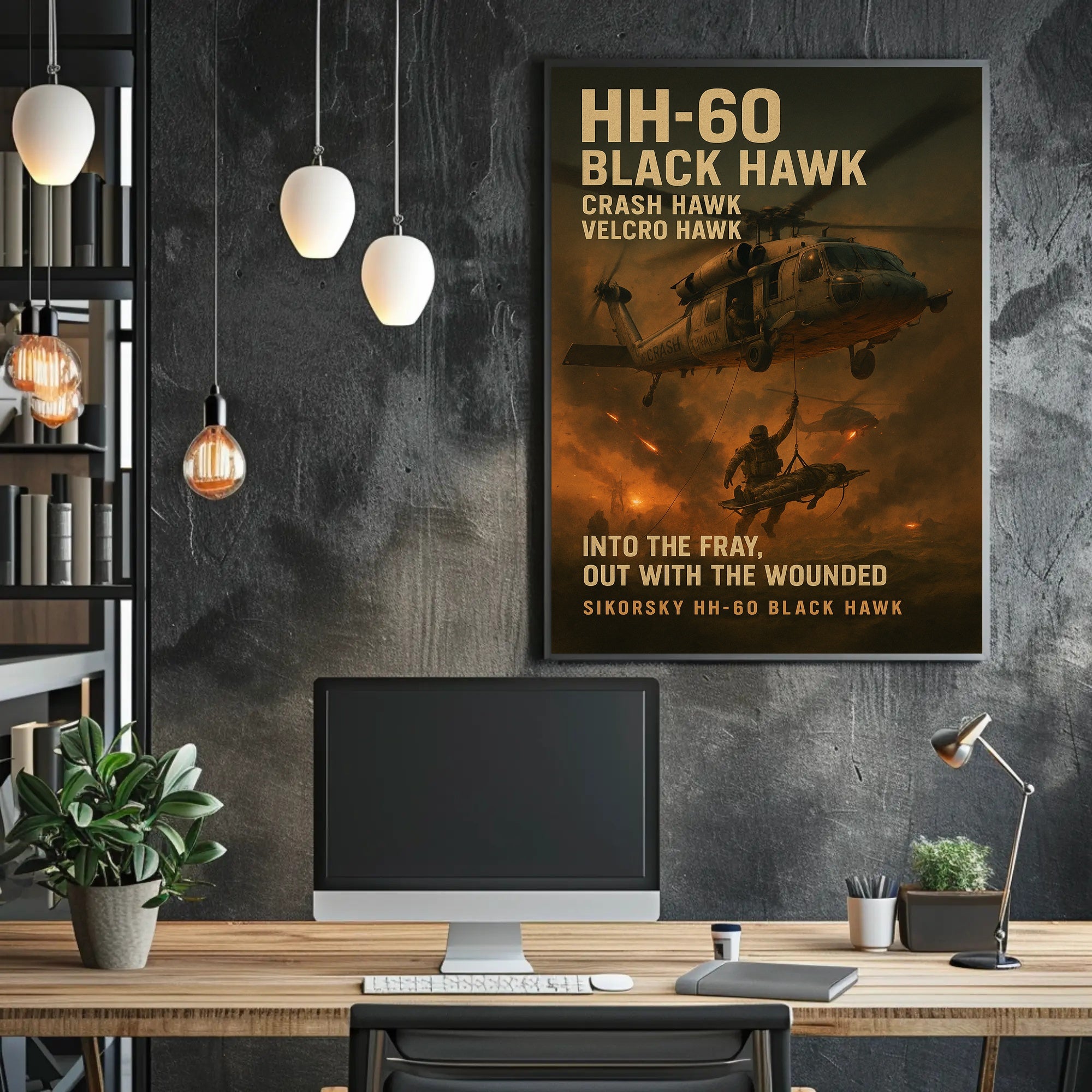 Sikorsky HH-60 Black Hawk Military Recruitment Poster